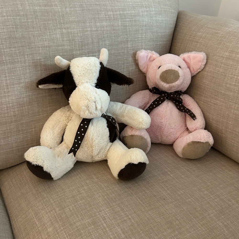 Restoration Hardware Baby & Child Plush Cow and Pig